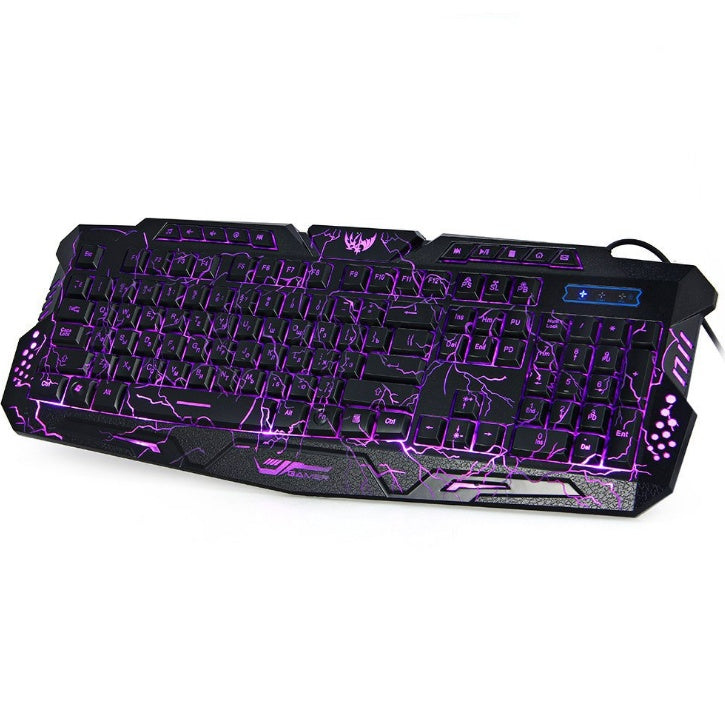 J10 tricolor backlight wired gaming keyboard