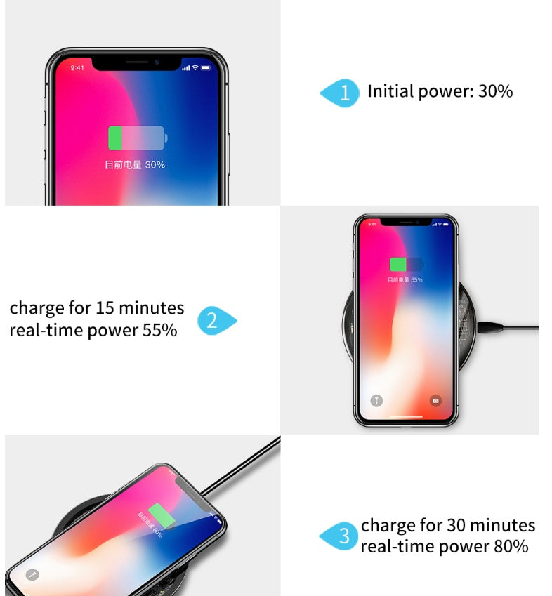 Ultra-thin Portable Glass Transparent Charger