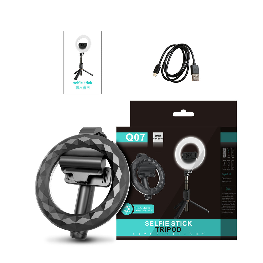 Bluetooth Self Ring LED Fill Light Tripod