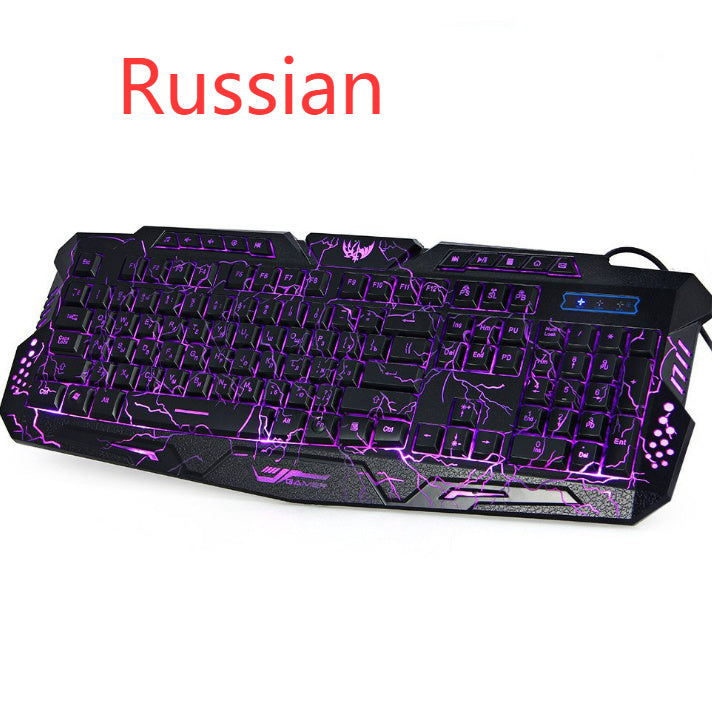J10 tricolor backlight wired gaming keyboard