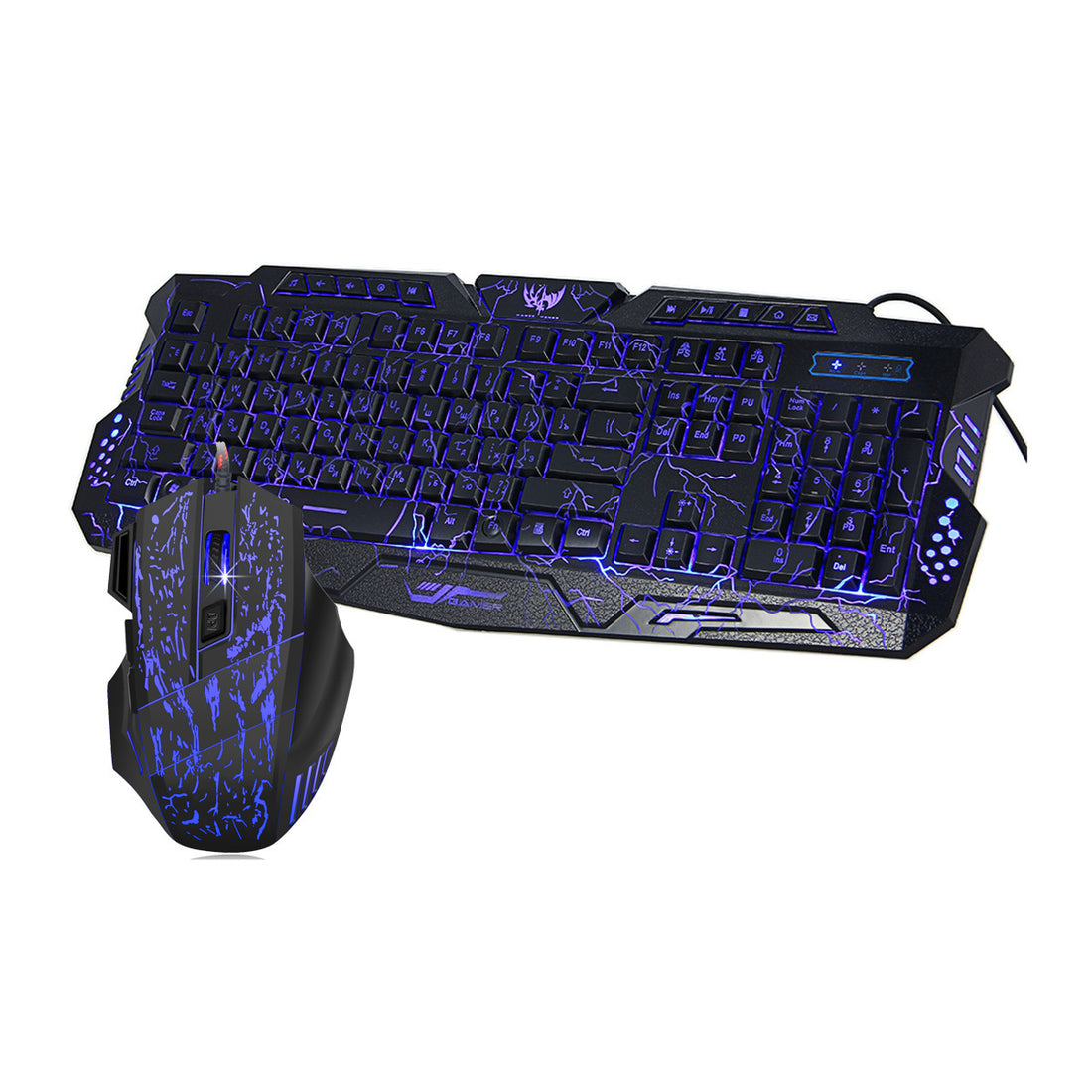Colorful Backlit Gaming Mouse And Keyboard Set